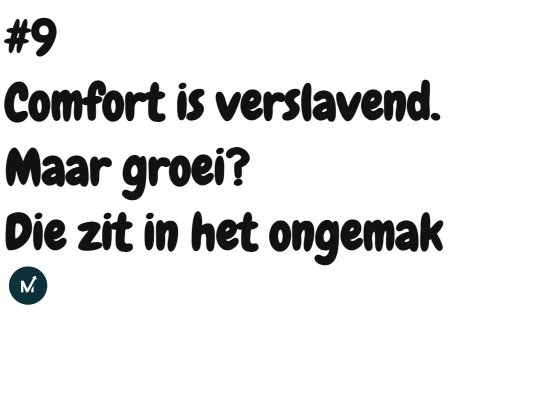 09 Comfort is verslavend